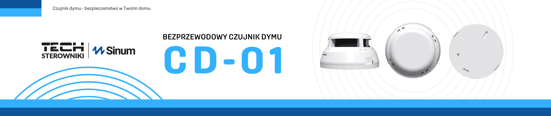 Bezprzewodowy czujnik dymu CD-01 - baner