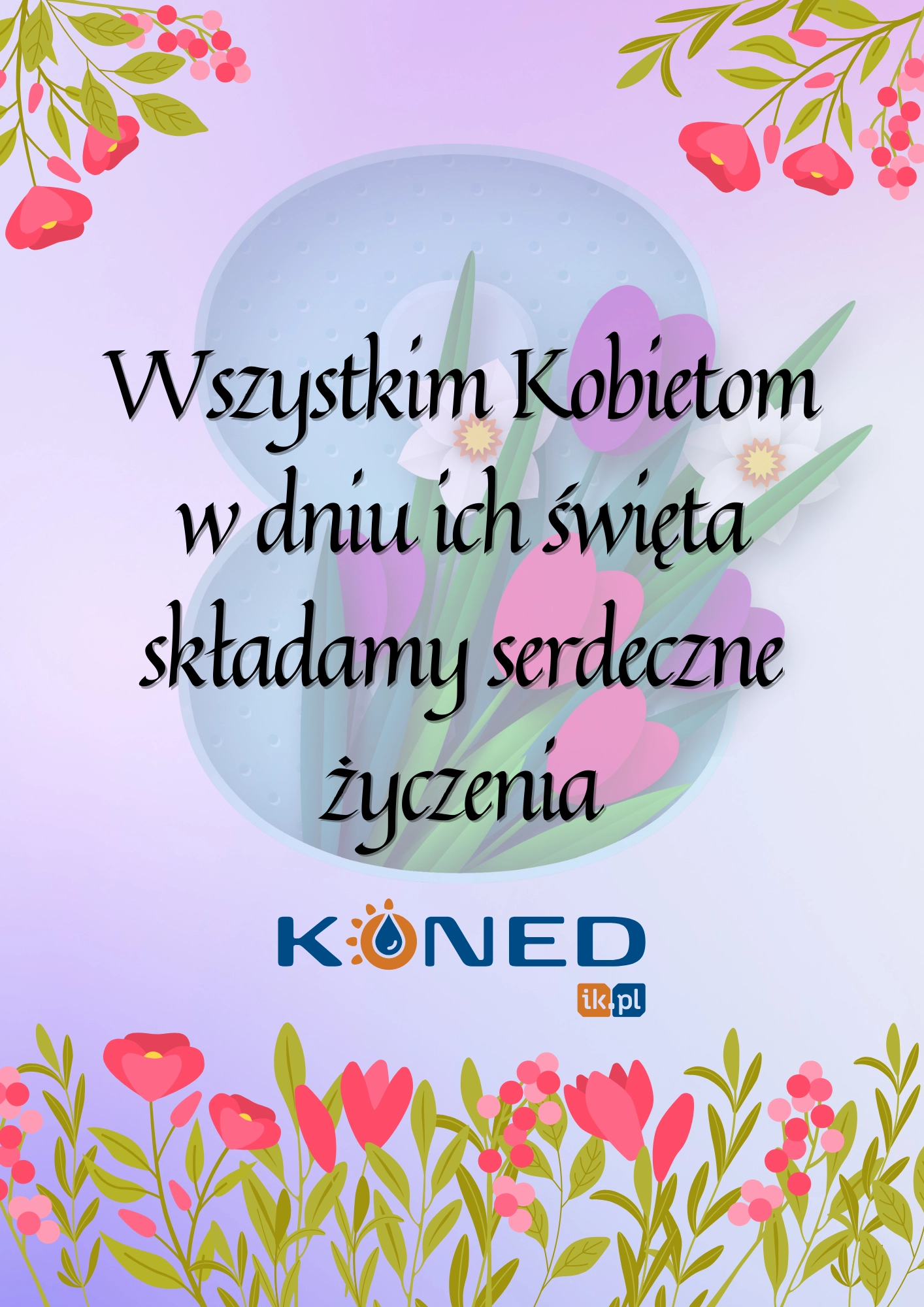 Kartka z życzeniami z okazji Dnia Kobiet