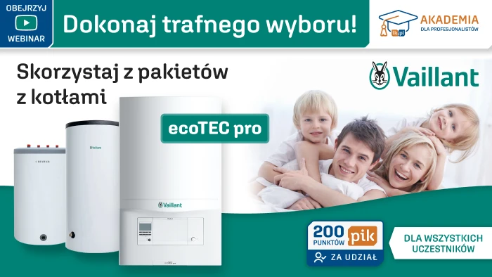  Dokonaj trafnego wyboru! Skorzystaj z pakietów z kotłami ecoTEC pro Vaillant   