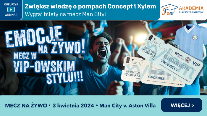 Zwiększ wiedzę o pompach Concept i Xylem. Wygraj bilety na mecz Man City!