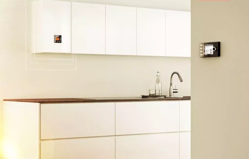 kocioł gazowy zamontowany w kuchni