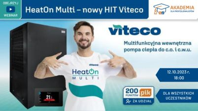 Webinarium: HeatOn Multi - nowy HIT Viteco. Multifunkcyjna wewnętrzna pompa ciepła do c.o. i c.w.u.