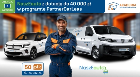 NaszEauto z dotacją do 40 000 zł w programie PartnerCarLeas