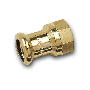 Mufa SANHA PURAPRESS, brąz, 22 mm x 1/2'' (zw x GW)