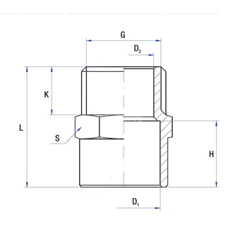 Nypel lut RUMET Mosiądz 1/2'' x 22 mm (GZ)