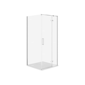 SET C525 KABINA CITY PRAWA CHROM 90X90X195+TAKO SLIM BIAŁY WIR