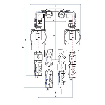 Zestaw wymiennikowy RUMET zasileanie z dołu 40 płytowy