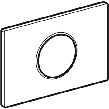 Przycisk uruchamiający Geberit Sigma10 do systemu spłukiwania WC z elektronicznym uruchamianiem spłukiwania, okrągły: Płyta: biały, Pierścień ozdobny: chrom błyszczący