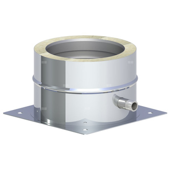 Płyta fundamentowa z odpływem skroplin w bokfi 160mm montaż na cokole fi 160mm montaż na cokole