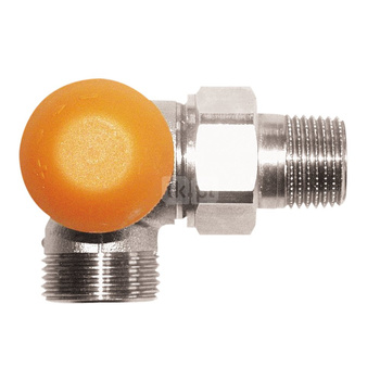 Zawór grzejnikowy termostatyczny HERZ TS-98-V 3-osiowy ab z nastawą wstępną, połączenie GZ 1/2'' (niklowanie)