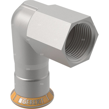 Kolano przejściowe Geberit Mapress Therm 90st. z gwintem wewnętrznym d15-Rp3/8