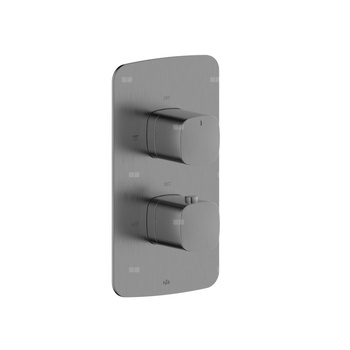 Bateria Malaga, termostatyczna, podtynkowa solo, PVD gun metal grey