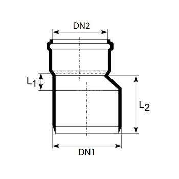 Złącze MAGNAPLAST KG 2000 KGR redukcja, PP-md (zielony), DN 160 x DN 110 (ww x wz), do kanalizacji