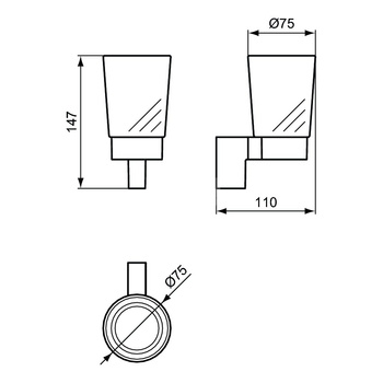 CONNECT KUBEK SZKLANY Z UCHWYTEM