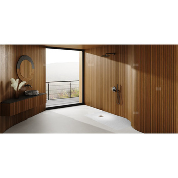 Brodzik kompozytowy Stabilsound Plus® Kalait White Stone 80x80x3,5 cm, kwadratowy