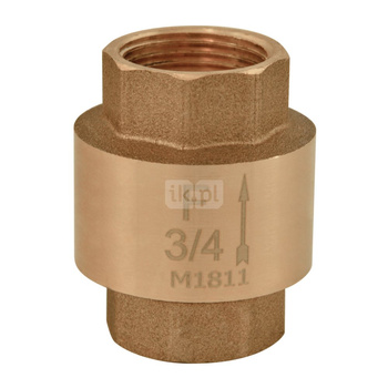 Zawór zwrotny FERRO z elementem zamykającym z tworzywa 3/4'' GW PN 10 max. 100'C