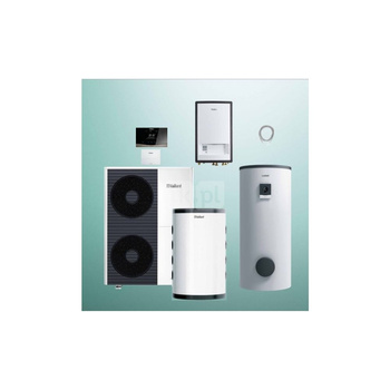 Pakiet Systemowy OZE - Pompa ciepła powietrze-woda split VAILLANT VWL 125/5AS aroTHERM 11.9 kW 400 V + Moduł naścienny VWL 127/5IS + Zasobnik c.w.u. VIH RW 300/3BR + Zasobnik buforowy VP RW 100 + Regulator sensoCOMFORT VRC 720 + Moduł komunikacji internet