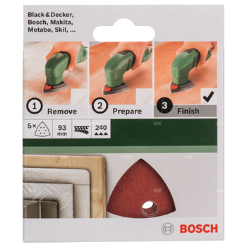 5-częściowy zestaw papierów ściernych do szlifierek delta K = 240