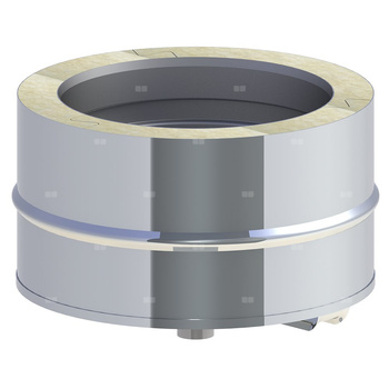 Naczynie na sadze z izlolowaną miską kondensacyjną fi 150mm (1,0) odpływ w dół