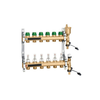 DYNAMICAL  - Zespół rozdzielaczy 1" x 6 wyjść, 3/4" M