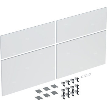 Zestaw frontów szuflad do szafki pod umywalkę podwójną GEBERIT iCon, kol. biały matowy szer.1200 mm