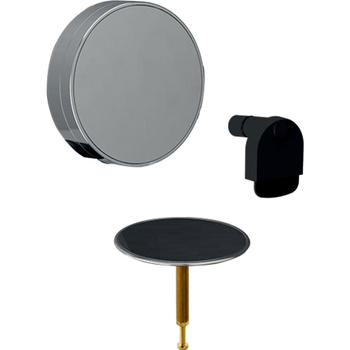 Zestaw wykończeniowy Geberit Split d52, do zestawu odpływowo-przelewowego do baterii podtynkowej: Czarny mat