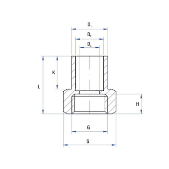 Nypel lut RUMET Mosiądz 1/2'' x 22 mm (GW)