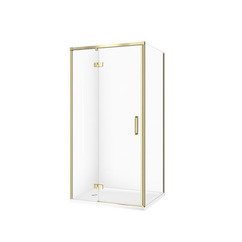 SET C279 KABINA LARGA LEWA ZŁOTA MAT 100X80X195+TAKO BIAŁY 100X4 WIR