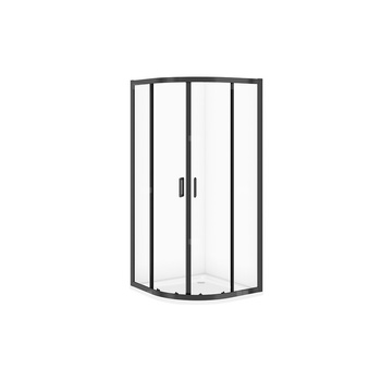 SET C705 KABINA ARTECO CZARNA PÓŁOKRĄGŁA 80X80X190 + BR TAKO 80X4 WIR