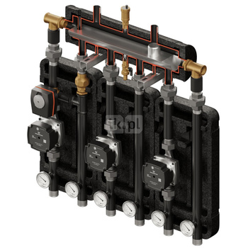 Kompania 3D+ 9004 (SKE 2DC+ 55kW, 2xUNI, VRG432, pompy DN25 Grundfos, siłownik ARA)