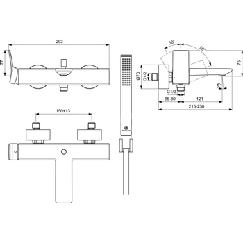 CONCA BATERIA WANNOWO-NATRYSKOWA EXPSD W/ACC CHR
