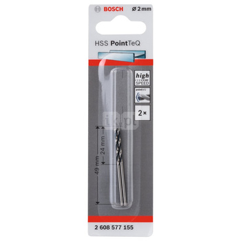 WIERT. HSS POINTTEQ  2.0MM 2PC