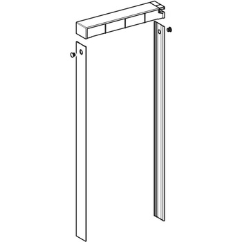 Zestaw pokrywy spłuczki z okładziną boczną, do modułu sanitarnego Geberit Monolith do wiszącej miski WC, 114 cm, indywidualnie wybrany przez klienta: Czarny chrom / Aluminium szczotkowane