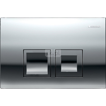 Przycisk uruchamiający Geberit Delta25, przedni, chrom błyszczący, prostokątny