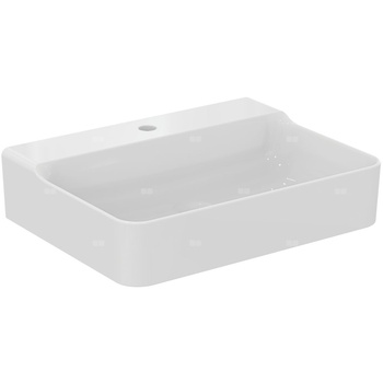 Umywalka 600x450x145 mm Spód szlifowany, 1 otwór na baterię, bez przelewu - CONCA