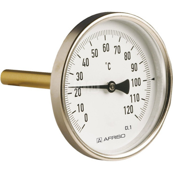 Termometr bimetaliczny AFRISO BiTh I, D211 fi 160 mm 0…160'C tuleja 40 mm połączenie ax