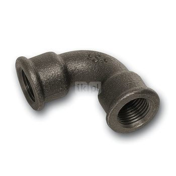 Łuk 90' SANHA 1A#, żeliwo (czarny), 1'' (GW x GZ)