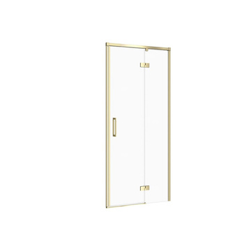 DRZWI NA ZAWIASACH KABINY PRYSZ LARGA ZŁOTA MAT 80X195 PRAWE TRANS