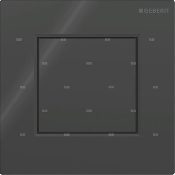 Przycisk uruchamiający Geberit typ 01 do systemu spłukiwania pisuarów z pneumatycznym uruchamianiem spłukiwania, kwadratowy: Czarny