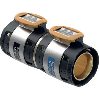 Złączka przejściowa  GEBERIT FlowFit / Mepla, brąz krzemowy bezołowiowy, 63 mm (łącznik zaprasowywany x łącznik zaprasowywany)