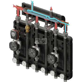 Brygada 3D+ 9004 (KRE, 2xUNI, VRG432, pompy DN25 Grundfos, siłownik ARA)