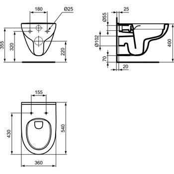 Miska WC wisząca IDEAL STANDARD