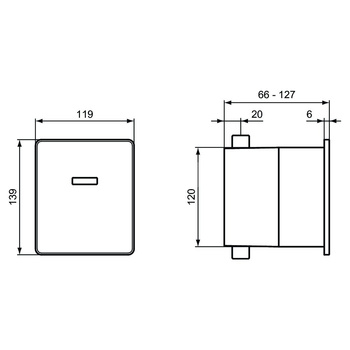 Siłownik do pisuaru 119x66x139 mm, elektroniczny - SEPTA PRO