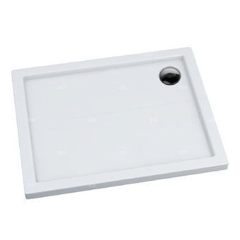 Brodzik kompozytowy Stabilsound Plus® Corrina 70x90x5 cm, prostokątny z odpływem w narożniku