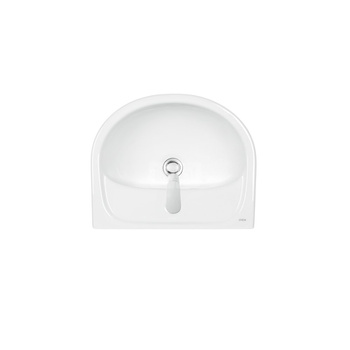 Umywalka mała Koło Solo, B40cm, H17cm, T33cm, z otworem na baterię, z przelewem