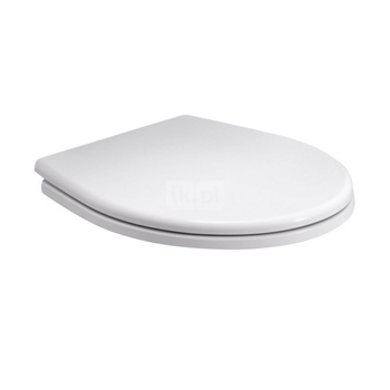 Deska sedesowa Koło Rekord z widocznym siedziskiem, mocowanie od dołu: Biały / Tworzywo sztuczne, Wolne opadanie=Tak, Zawiasy wypinane=Nie, Materiał zawiasów=Tworzywo sztuczne