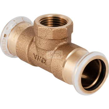 Trójnik GEBERIT Mapress Kupfer przejściowy miedź 12 mm x 1/2'' x 12 mm (mufa zaciskowa x GW x mufa zaciskowa)