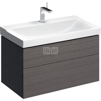 Szafka pod umywalkę GEBERIT Xeno2, 2 szuflady, kolor szary mat płótno szer.900mm