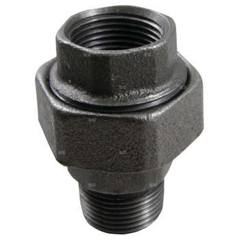 Śrubunek AGAFLEX U2, żeliwo (czarny), 1 1/4'' (GZ x GW)