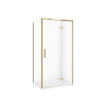 SET C278 KABINA LARGA PRAWA ZŁOTA MAT 100X80X195+TAKO BIAŁY 100X4 WIR